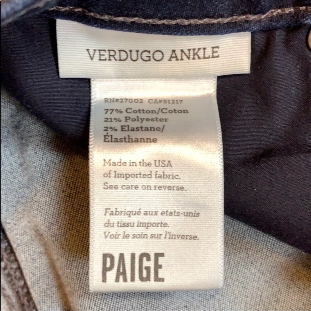 Paige Verdugo skinny denim jeans Size 27 - Picture 3 of 8